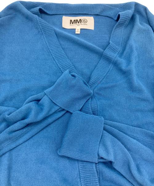 MM6 Maison Margiela（エムエムシックスメゾンマルジェラ）MM6 Maison Margiela (エムエムシックスメゾンマルジェラ) ショルダースリットカーディガン ブルー サイズ:Lの古着・服飾アイテム