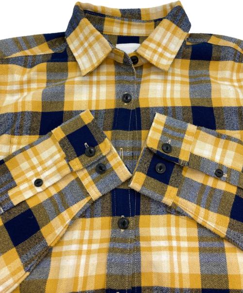 THE NORTH FACE（ザ ノース フェイス）THE NORTH FACE (ザ ノース フェイス) 長袖シャツ イエロー×ネイビー サイズ:Mの古着・服飾アイテム