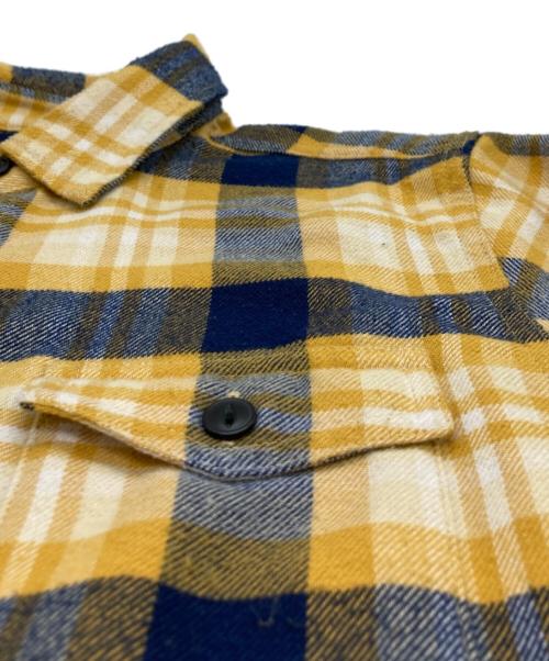 THE NORTH FACE（ザ ノース フェイス）THE NORTH FACE (ザ ノース フェイス) 長袖シャツ イエロー×ネイビー サイズ:Mの古着・服飾アイテム