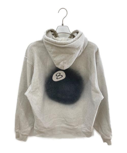 stussy（ステューシー）stussy (ステューシー) 8 BALL FADE HOODIE ライトグレー サイズ:XLの古着・服飾アイテム