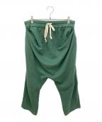 Vivienne Westwood manヴィヴィアン ウェストウッド マン）の古着「サルエルスウェットパンツ」｜グリーン