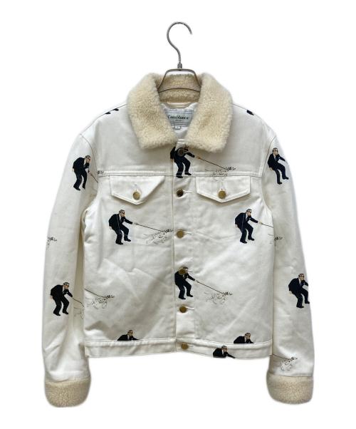 CASABLANCA（カサブランカ）CASABLANCA (カサブランカ) ドッグプリントボアブルゾン ホワイト サイズ:Sの古着・服飾アイテム