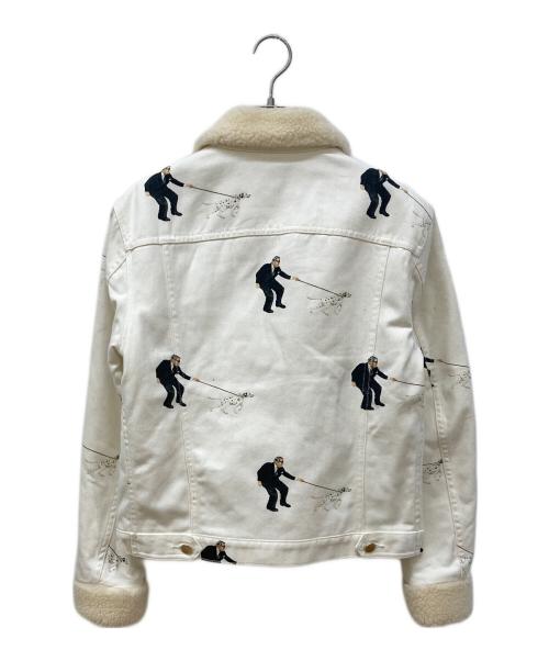 CASABLANCA（カサブランカ）CASABLANCA (カサブランカ) ドッグプリントボアブルゾン ホワイト サイズ:Sの古着・服飾アイテム