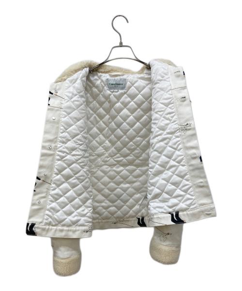 CASABLANCA（カサブランカ）CASABLANCA (カサブランカ) ドッグプリントボアブルゾン ホワイト サイズ:Sの古着・服飾アイテム