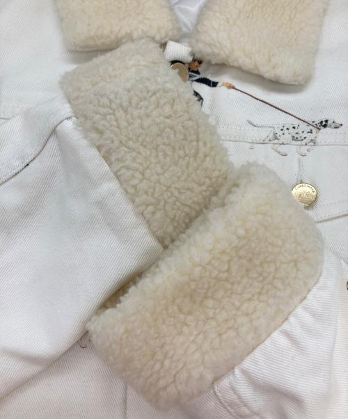 CASABLANCA（カサブランカ）CASABLANCA (カサブランカ) ドッグプリントボアブルゾン ホワイト サイズ:Sの古着・服飾アイテム