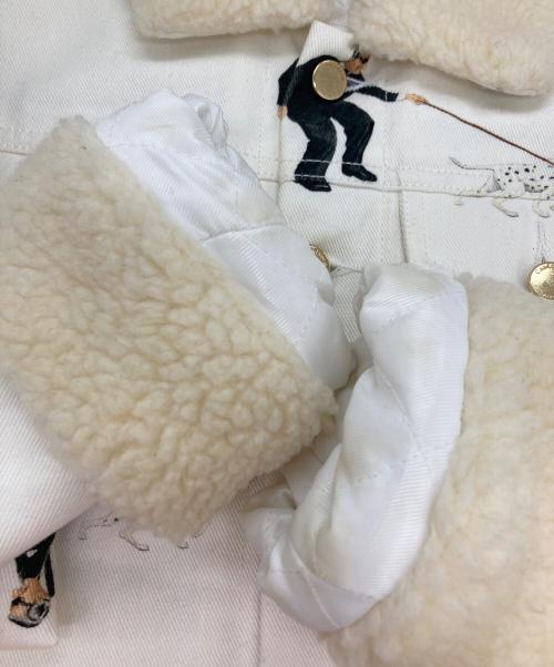 CASABLANCA（カサブランカ）CASABLANCA (カサブランカ) ドッグプリントボアブルゾン ホワイト サイズ:Sの古着・服飾アイテム