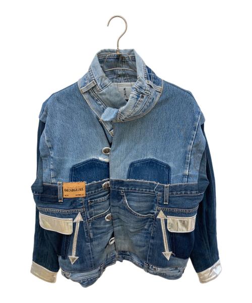 Desigual（デシグアル）Desigual (デシグアル) 再構築デニムジャケット ブルー サイズ:Lの古着・服飾アイテム