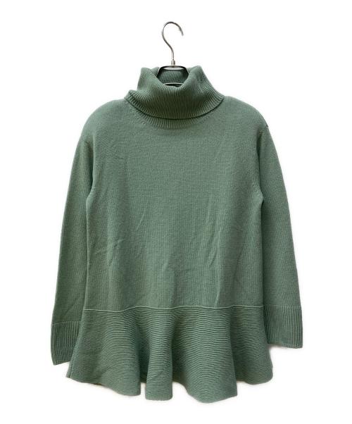 FOXEY NEWYORK（フォクシーニューヨーク）FOXEY NEWYORK (フォクシーニューヨーク) タートルネックニット グリーン サイズ:38の古着・服飾アイテム