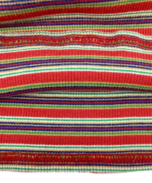 Hysteric Glamour（ヒステリックグラマー）Hysteric Glamour (ヒステリックグラマー) スナップマルチボーダーカットソー レッド サイズ:FREEの古着・服飾アイテム