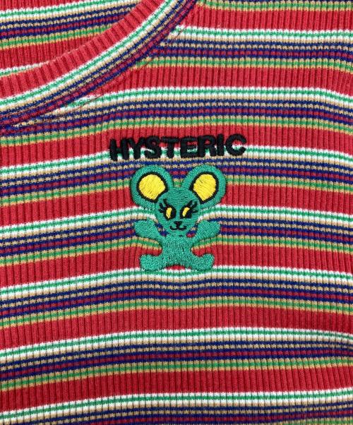Hysteric Glamour（ヒステリックグラマー）Hysteric Glamour (ヒステリックグラマー) スナップマルチボーダーカットソー レッド サイズ:FREEの古着・服飾アイテム