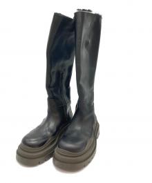 BOTTEGA VENETA（ボッテガベネタ）の古着「タイヤチェルシーロングブーツ」｜ブラック