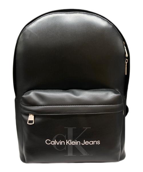 Calvin Klein Jeans（カルバンクラインジーンズ）Calvin Klein Jeans (カルバンクラインジーンズ) エコレザーリュック ブラックの古着・服飾アイテム