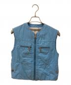 CHANELシャネル）の古着「ココマークワッペンベスト」｜ブルー