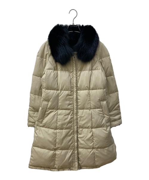 M'S GRACY（エムズグレイシー）M'S GRACY (エムズグレイシー) ダウンコート ブラック×ベージュ サイズ:40の古着・服飾アイテム