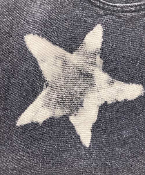 MSGM（エムエスジーエム）MSGM (エムエスジーエム) スターデザインデニムパンツ ブラック サイズ:40の古着・服飾アイテム