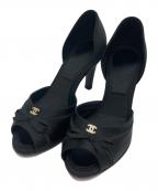 CHANELシャネル）の古着「ココビジューハイヒールパンプス」｜ブラック