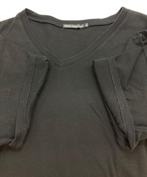 MARITHE+FRANCOIS GIRBAUD（マリテフランソワジルボー）MARITHE+FRANCOIS GIRBAUD (マリテフランソワジルボー) アシメネックTシャツ ブラック サイズ:Lの古着・服飾アイテム