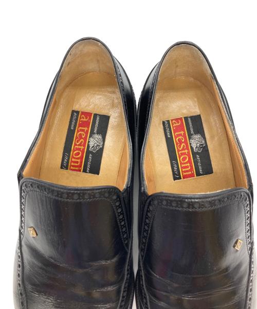 a.testoni（アテストーニ）a.testoni (アテストーニ) ウィングチップシューズ ブラック サイズ:5 1/2の古着・服飾アイテム