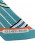 中古・古着 HERMES (エルメス) ツイルスカーフ スカイブルー×オレンジ サイズ:-：9000円