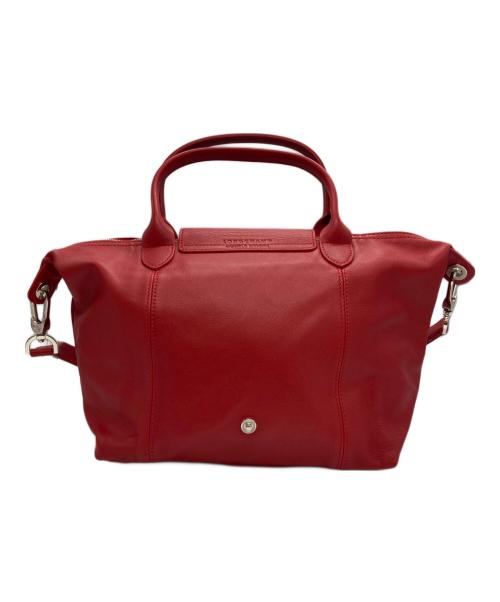 LONGCHAMP（ロンシャン）LONGCHAMP (ロンシャン) ル・プリアージュ・キュイール/2wayレザーバッグ レッド サイズ:-の古着・服飾アイテム
