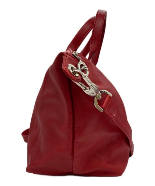 LONGCHAMP（ロンシャン）LONGCHAMP (ロンシャン) ル・プリアージュ・キュイール/2wayレザーバッグ レッド サイズ:-の古着・服飾アイテム