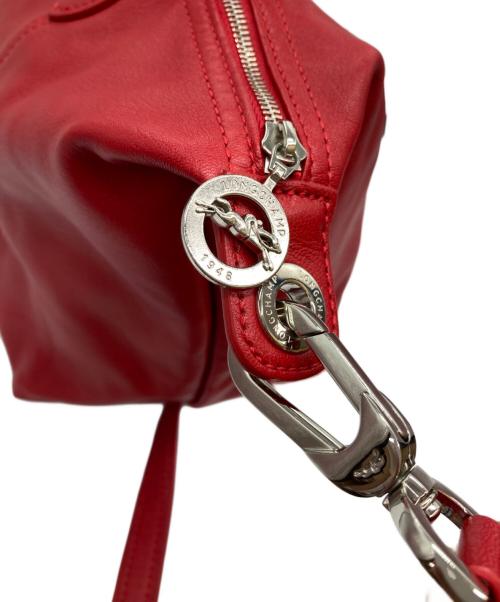 LONGCHAMP（ロンシャン）LONGCHAMP (ロンシャン) ル・プリアージュ・キュイール/2wayレザーバッグ レッド サイズ:-の古着・服飾アイテム