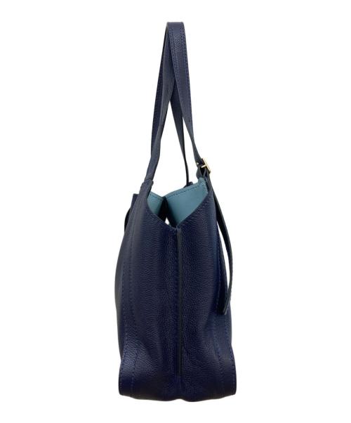 THE MARC JACOBS（ザマークジェイコブス）THE MARC JACOBS (ザマークジェイコブス) The Director/レザートートバッグ ブラック×ブルー サイズ:-の古着・服飾アイテム