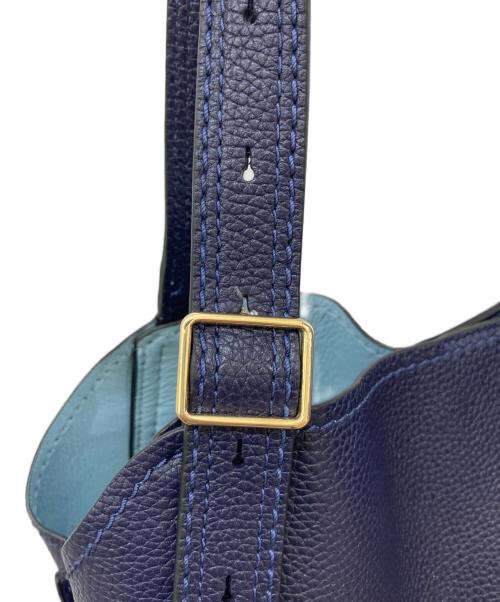 THE MARC JACOBS（ザマークジェイコブス）THE MARC JACOBS (ザマークジェイコブス) The Director/レザートートバッグ ブラック×ブルー サイズ:-の古着・服飾アイテム