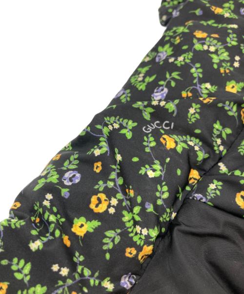 GUCCI（グッチ）GUCCI (グッチ) LIBERTY (リバティ) ダウンジャケット ブラック×グリーン サイズ:42の古着・服飾アイテム