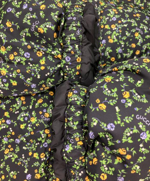 GUCCI（グッチ）GUCCI (グッチ) LIBERTY (リバティ) ダウンジャケット ブラック×グリーン サイズ:42の古着・服飾アイテム