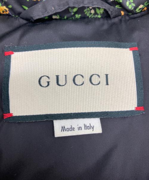 GUCCI（グッチ）GUCCI (グッチ) LIBERTY (リバティ) ダウンジャケット ブラック×グリーン サイズ:42の古着・服飾アイテム