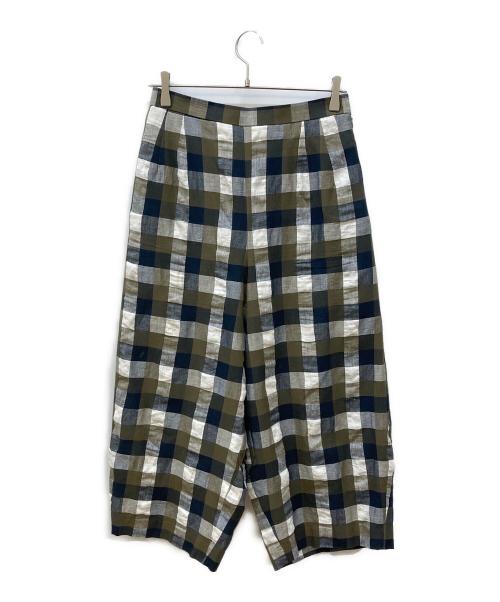 慈雨（ジウ）慈雨 (ジウ) バックリボンパンツ カーキ サイズ:40の古着・服飾アイテム