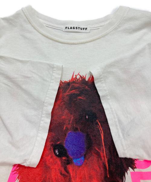 flagstuff（フラグスタフ）flagstuff (フラグスタフ) プリントTシャツ ホワイト サイズ:FREEの古着・服飾アイテム