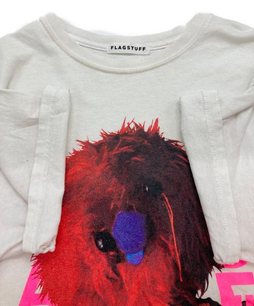 flagstuff（フラグスタフ）flagstuff (フラグスタフ) プリントTシャツ ホワイト サイズ:FREEの古着・服飾アイテム