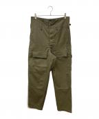 USEDユーズド）の古着「ダブルニーミリタリーパンツ」｜グリーン