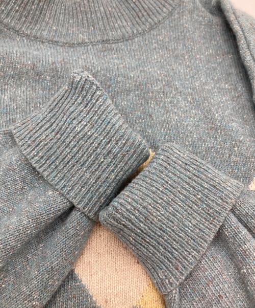 Christian Dior MONSIEUR（クリスチャンディオールムッシュ）Christian Dior MONSIEUR (クリスチャンディオールムッシュ) メランジアーガイルニット ブルー サイズ:Lの古着・服飾アイテム