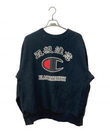 Champion REVERSE WEAVE×THE BLACK EYE PATCH（チャンピオン リバース ウィーブ×ブラックアイパッチ）の古着「スウェット」｜ブラック