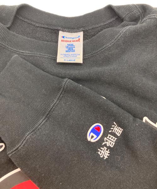 Champion REVERSE WEAVE（チャンピオン リバース ウィーブ）Champion REVERSE WEAVE (チャンピオン リバース ウィーブ) THE BLACK EYE PATCH (ブラックアイパッチ) スウェット ブラック サイズ:XLの古着・服飾アイテム