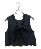 Gypsohilaジプソフィア）の古着「スカラップベスト」｜ブラック