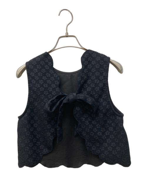 Gypsohila（ジプソフィア）Gypsohila (ジプソフィア) スカラップベスト ブラック サイズ:Freeの古着・服飾アイテム