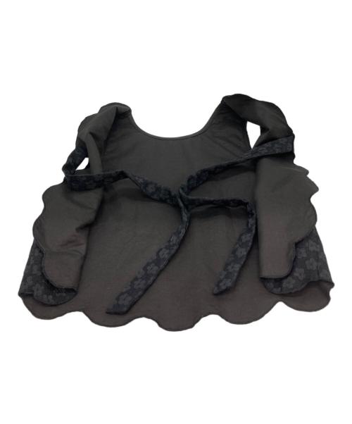 Gypsohila（ジプソフィア）Gypsohila (ジプソフィア) スカラップベスト ブラック サイズ:Freeの古着・服飾アイテム