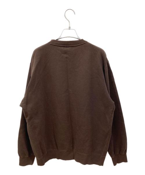 stussy（ステューシー）stussy (ステューシー) クロスボーンプリントスウェット ブラウン サイズ:Mの古着・服飾アイテム
