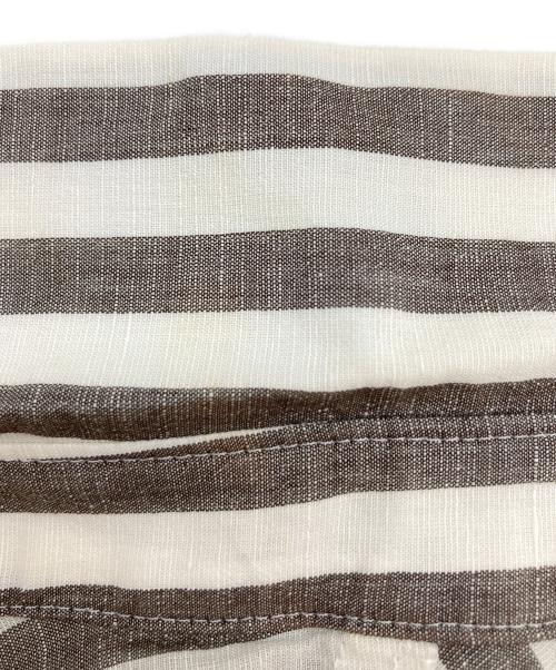 theory luxe（セオリーリュクス）theory luxe (セオリーリュクス) リネンブレンドストライプワンピース グレー サイズ:Mの古着・服飾アイテム