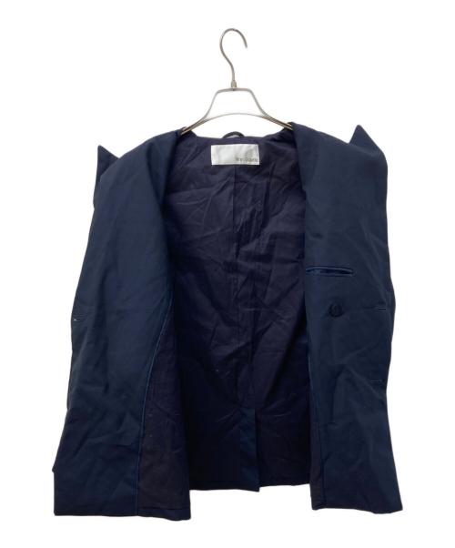Whim Gazette（ウィムガゼット）Whim Gazette (ウィムガゼット) ウールモヘアダブルジャケット ネイビー サイズ:FREEの古着・服飾アイテム