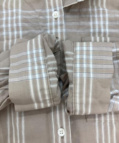 theory（セオリー）theory (セオリー) リネンブレンドチェックワンピース ブラウン サイズ:XSの古着・服飾アイテム