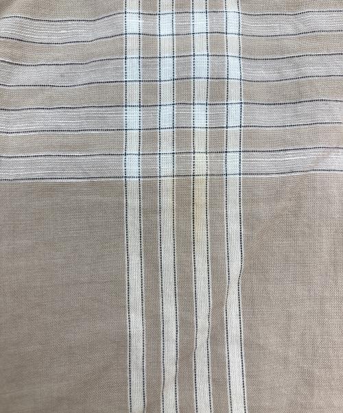 theory（セオリー）theory (セオリー) リネンブレンドチェックワンピース ブラウン サイズ:XSの古着・服飾アイテム