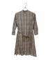theory（セオリー）の古着「リネンブレンドチェックワンピース」｜ブラウン