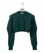 UN3D.アンスリード）の古着「ショート丈ニット」｜グリーン
