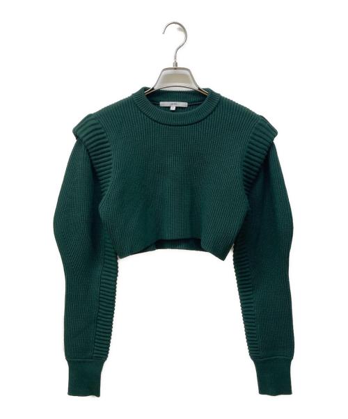 UN3D.（アンスリード）UN3D. (アンスリード) ショート丈ニット グリーン サイズ:FREEの古着・服飾アイテム