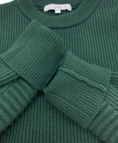 UN3D.（アンスリード）UN3D. (アンスリード) ショート丈ニット グリーン サイズ:FREEの古着・服飾アイテム